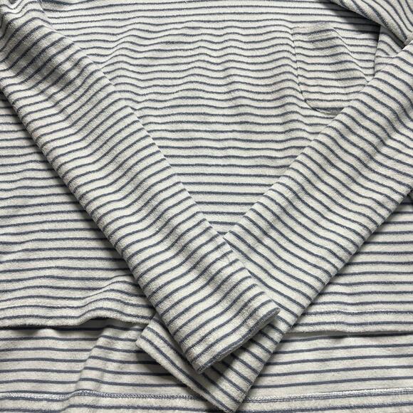 Fate | Breton Nautical Stripe Cotton Terry Sweatshirt | Blue & White | Medium - Picture 6 of 8